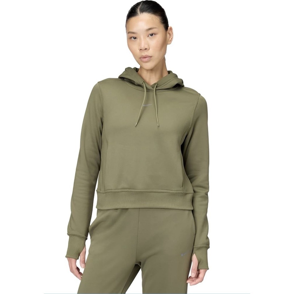 Nike Therma-FIT Women's Training Pullover Hoodie Olive Green XS NWT FB5210-222